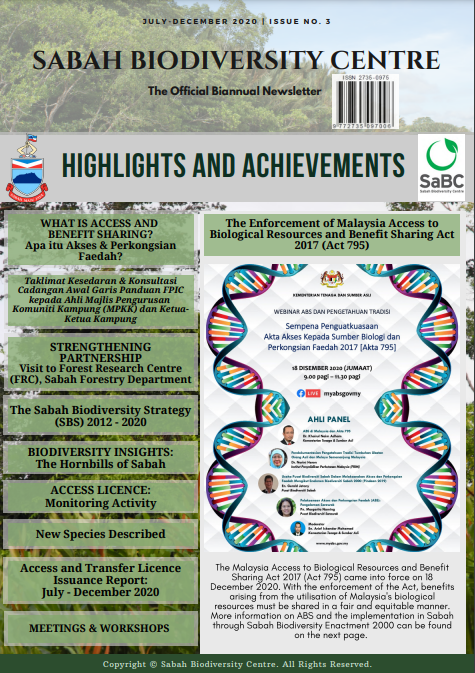 Cover The Official Biannual Newsletter SaBC Issue No.3