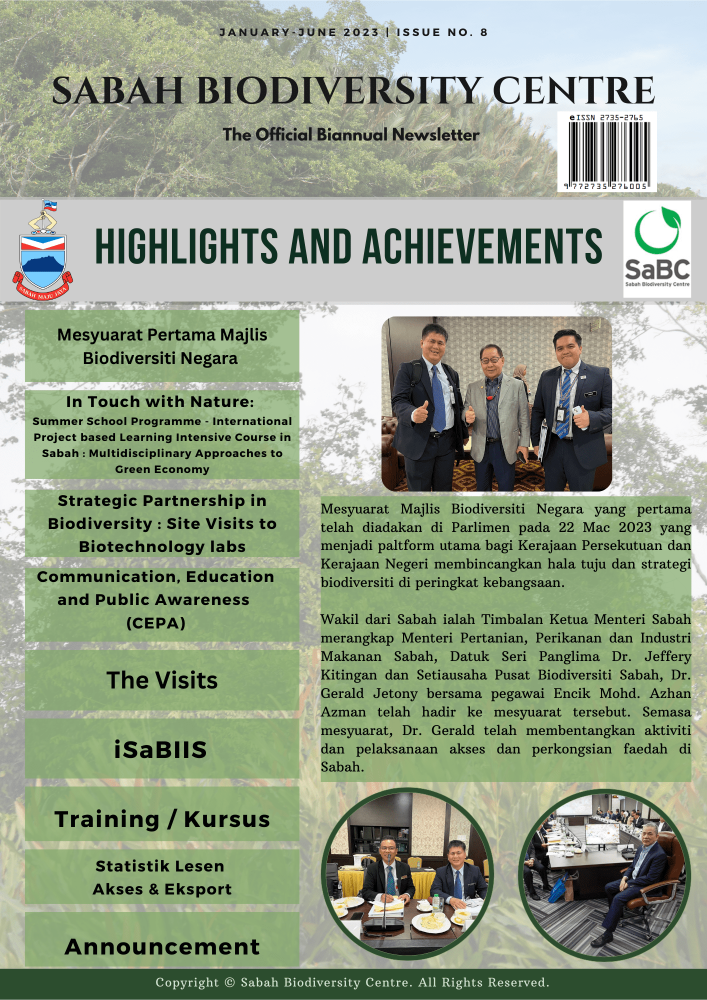 Cover The Official Biannual Newsletter SaBC Issue No.8